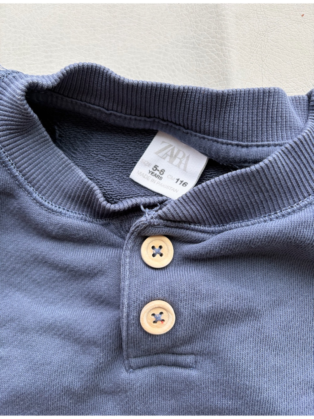 Zara boys blue henley sweatshirt - Picture 2 of 3